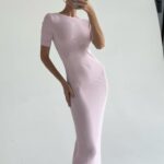 Платье PETRA с коротким рукавом, светло-розовый, One Size